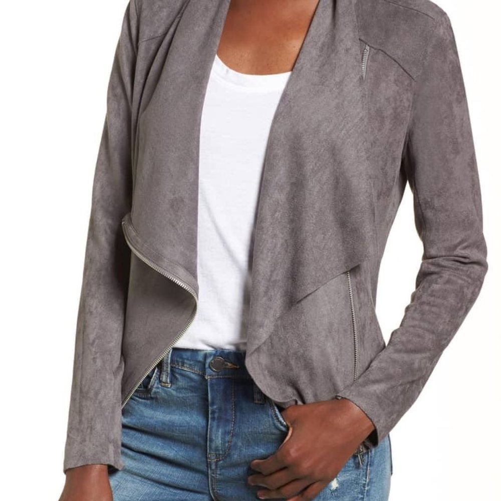 Faux Suede BlankNYC Drape Jacket!